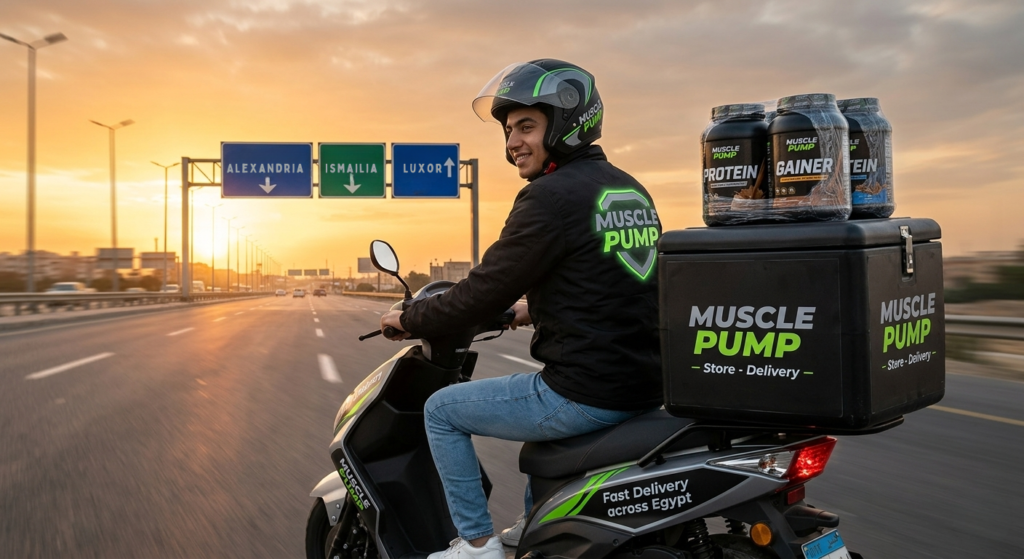 Muscle Pump Store fast delivery service for supplements in Egypt.