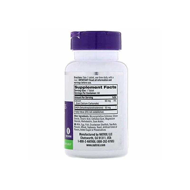 DHEA Mood & Stress 50mg Natrol® 60 Tablets - Image 3