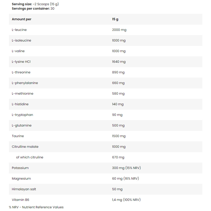 Amino Core FA Engineered Nutrition 30 Servings - Image 2