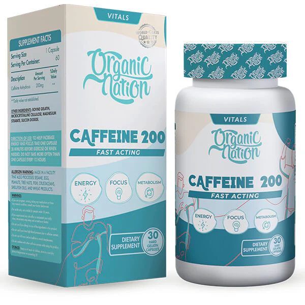 Caffeine 200 Fast Acting Organic Nation