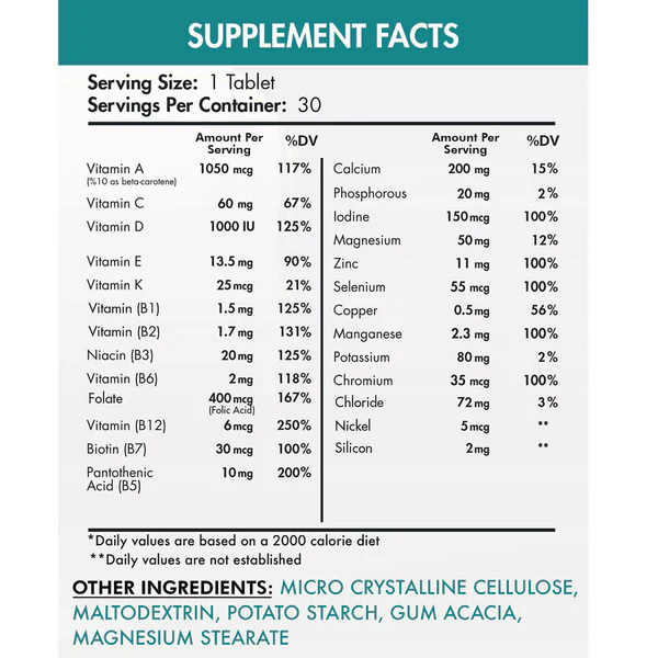Vitamin Nation-30Serv.30Coated Tablets Organic Nation - Image 2
