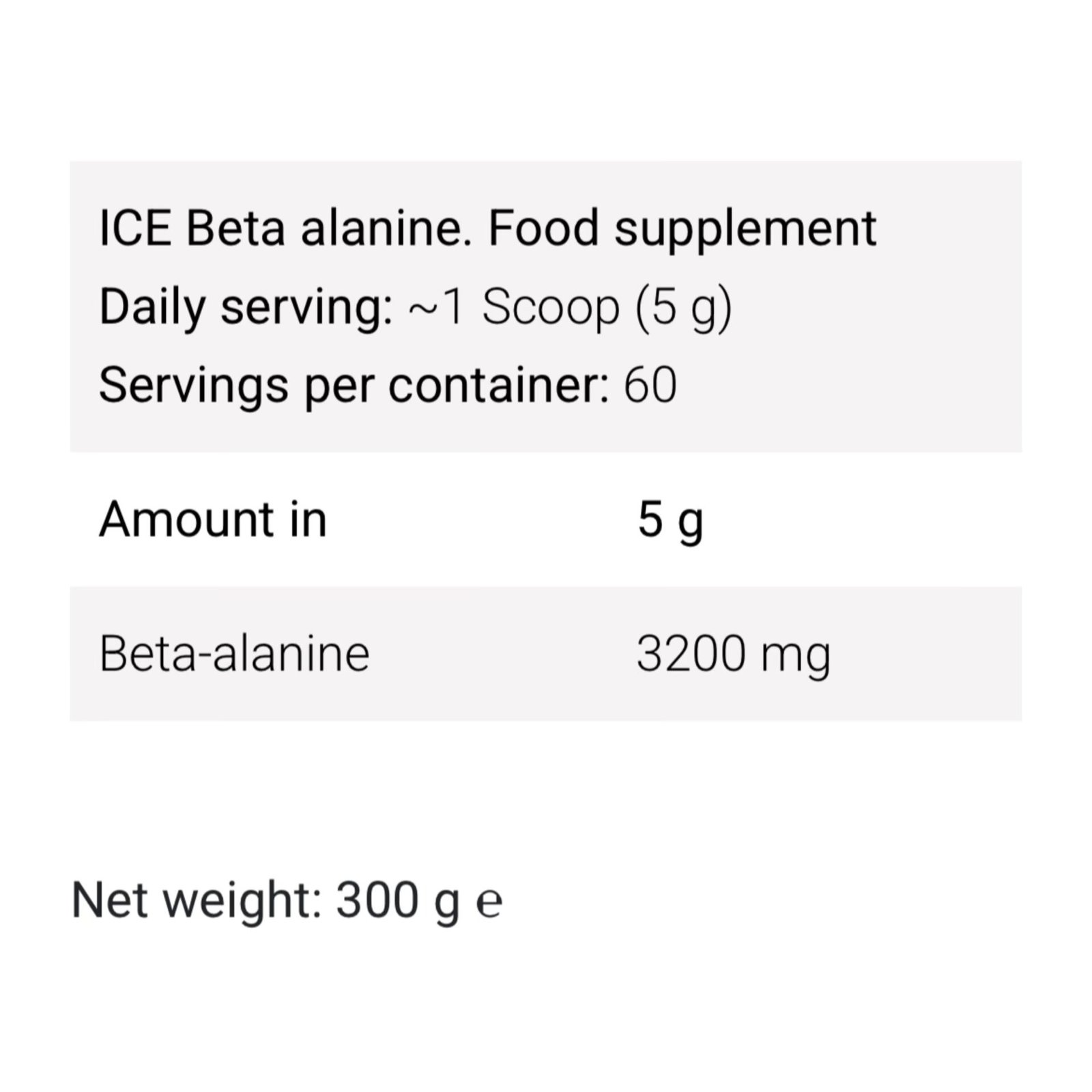 FA Nutrition ICE Beta alanine