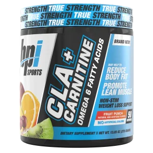 Bpi Sports Cla + Carnitine non-stimulant fat burning supplement bottle