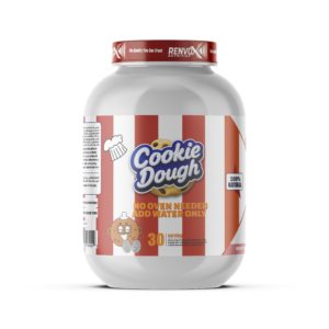 Renvox Cookie Dough Fruity Gum Flavor Protein Powder Front View